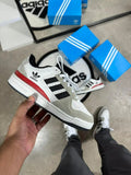 Adidas Forum Low Cinza e Vermelho